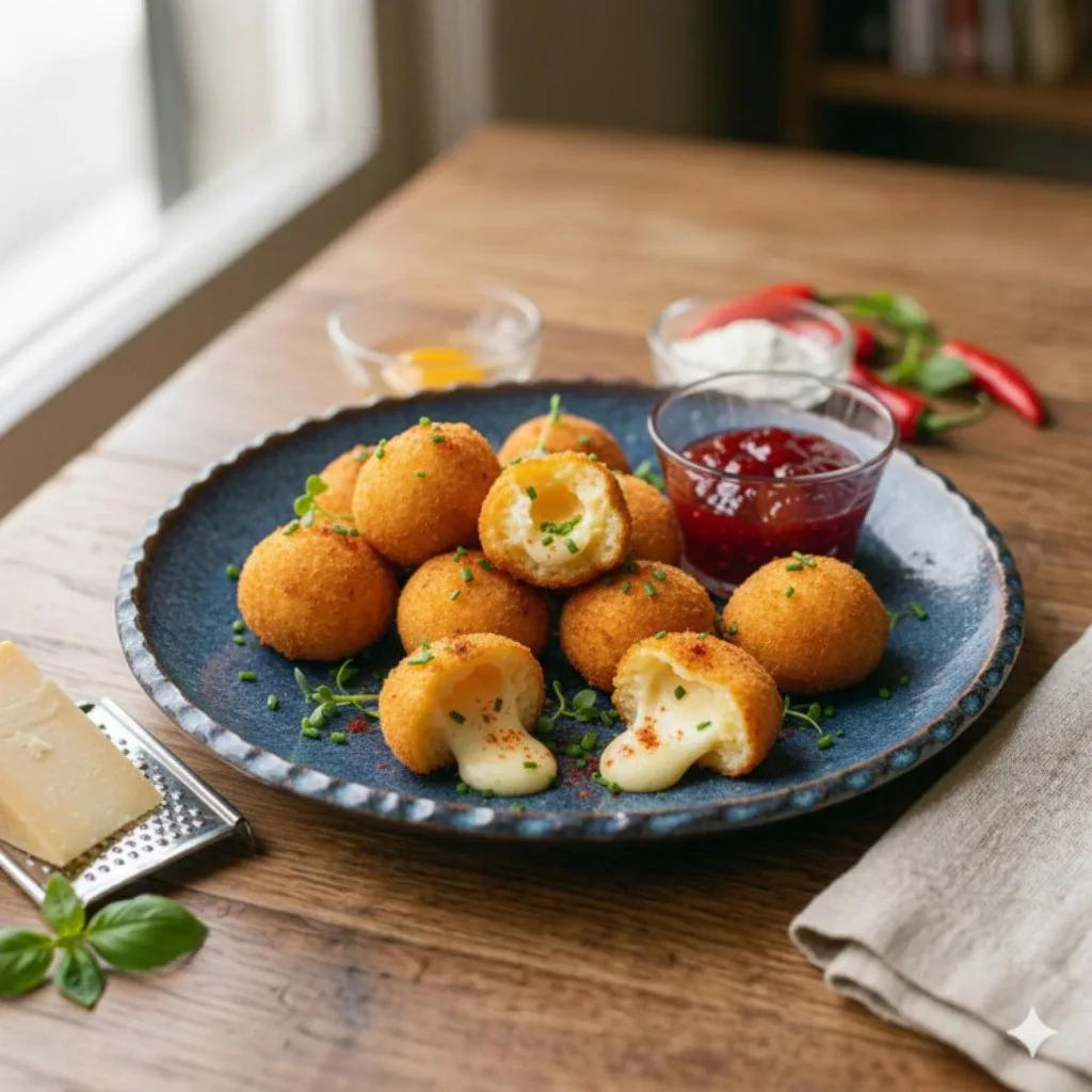 Bolinho de queijo provolone fácil e rápido