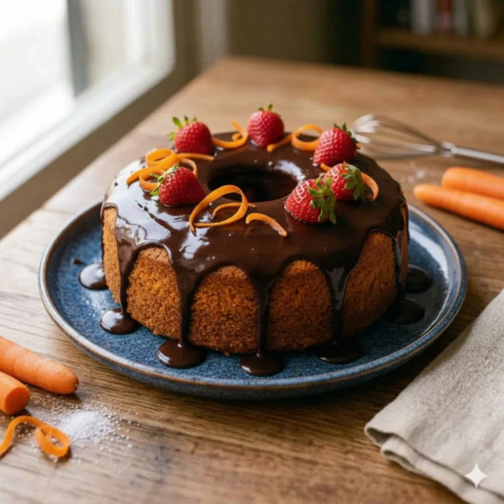 Bolo de cenoura caseiro tradicional