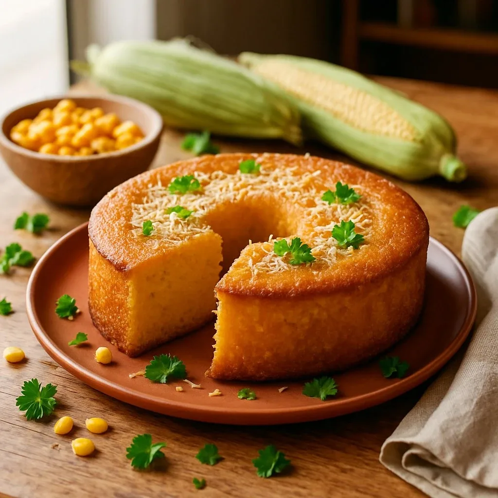 Bolo de pamonha caseiro fácil e delicioso
