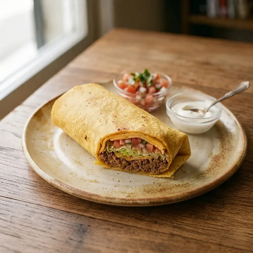 식 옥수수 가루 또르띠야와 다진 고기 브리또 (Burrito)