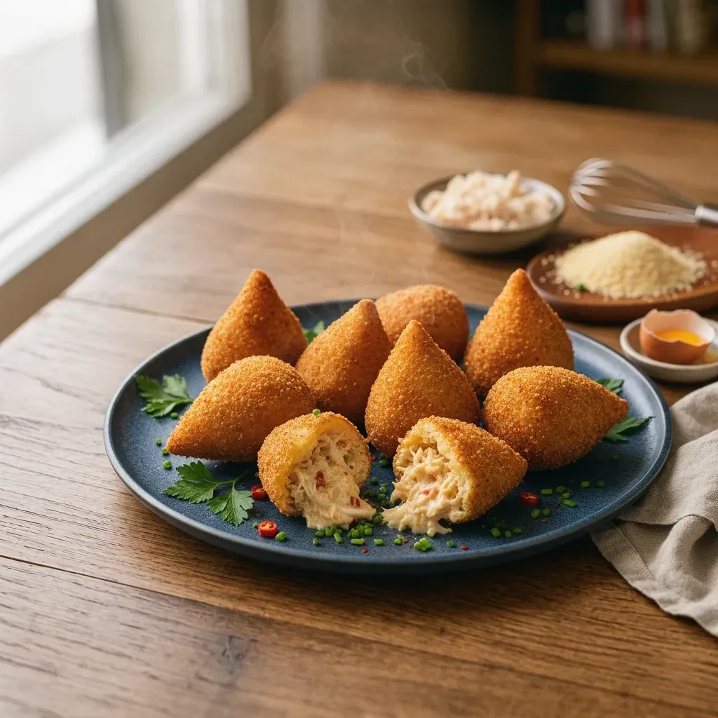Κρεμώδη Coxinha Κοτόπουλο: Σπιτική Συνταγή