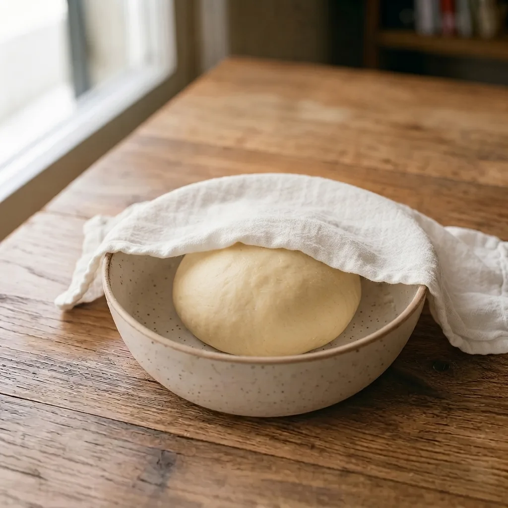 Cover the dough and let it rest for 10 minutes to make it easier to roll out