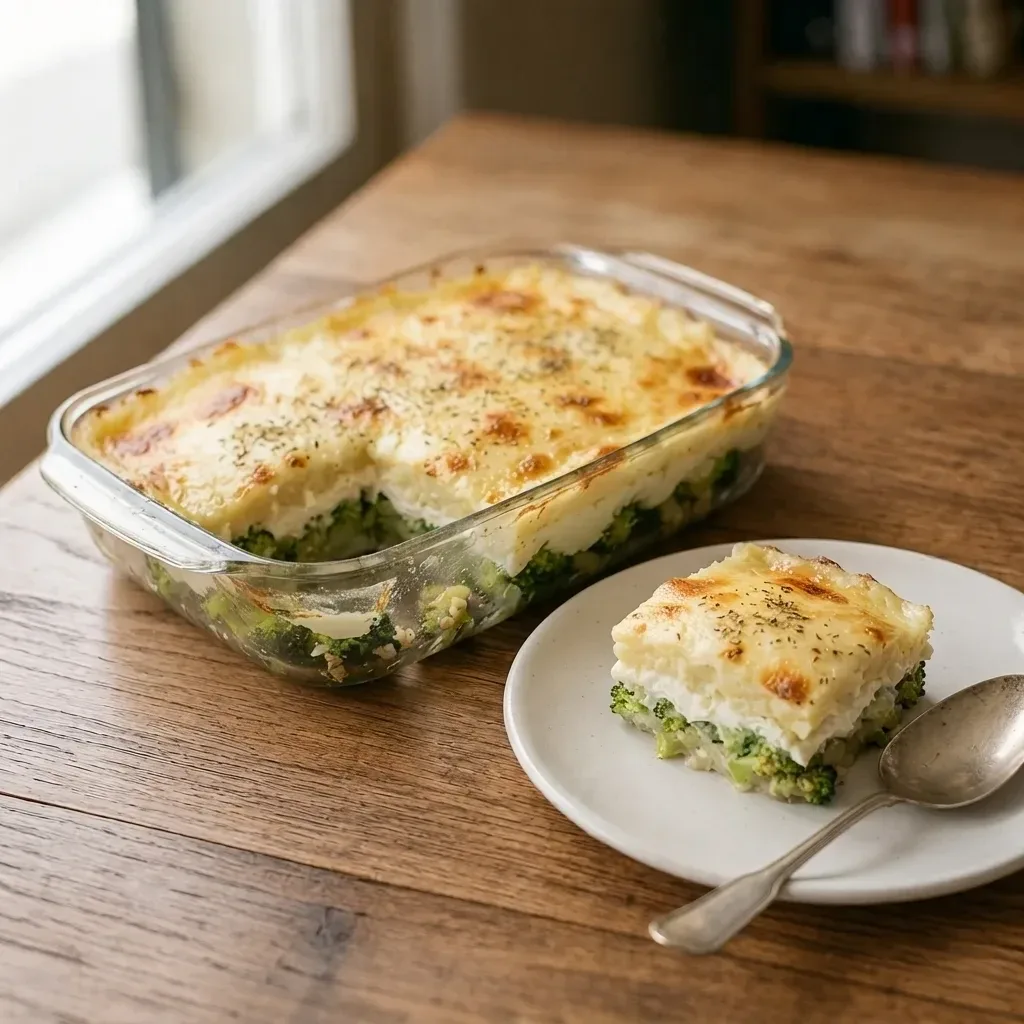 Creamy Broccoli Casserole (Escondidinho de brócolis)