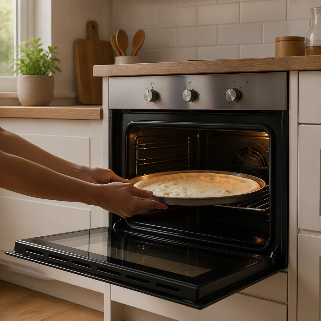 Pečemo v predhodno ogreti pečici na želeni temperaturi do zlate barve