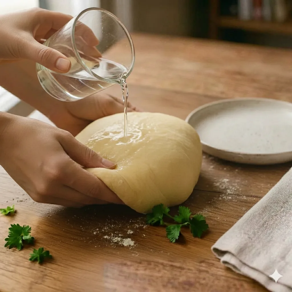 If it is too hard, add a splash of water