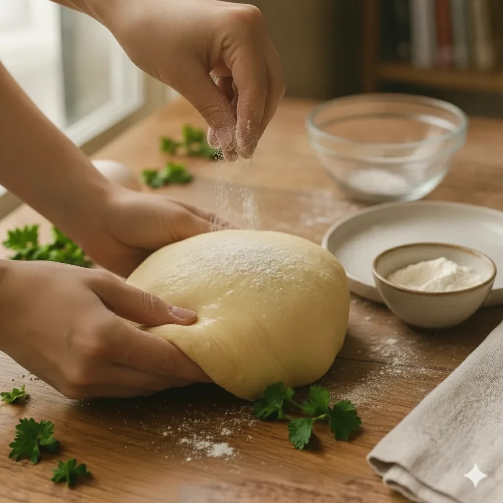 If it is too soft, add a little more flour