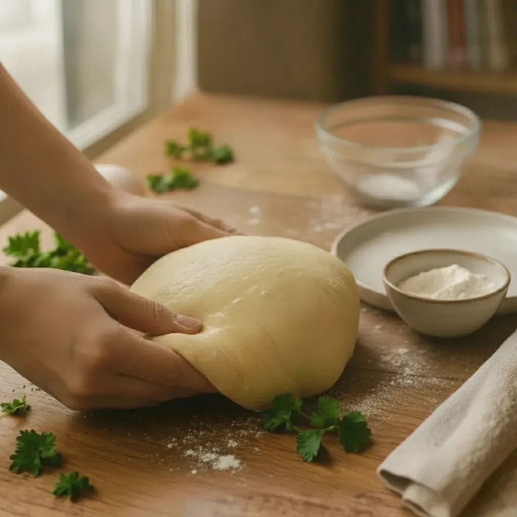 Knead the dough for about 10 to 15 minutes to develop the gluten and ensure elasticity