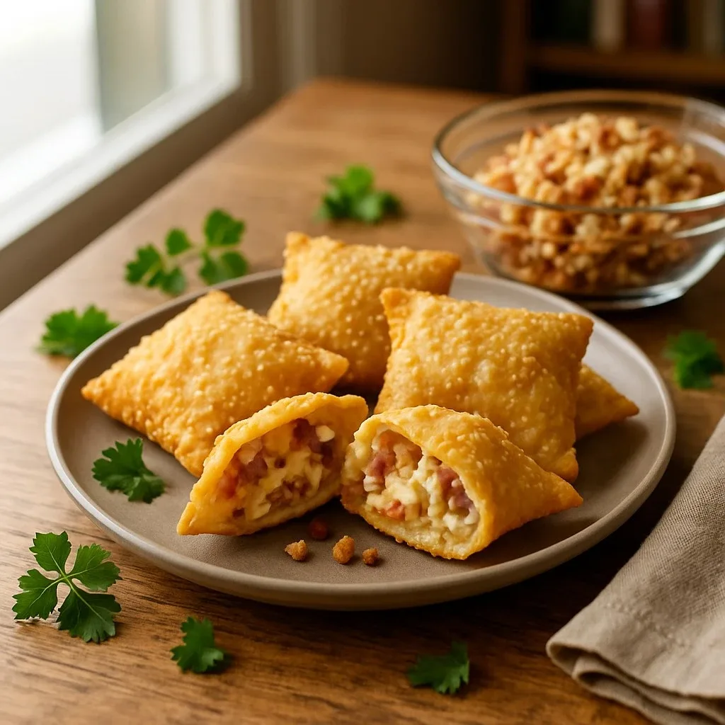 Γέμιση για παστέλ με μπέικον και τυρί (Recheio de pastel de bacon com queijo)
