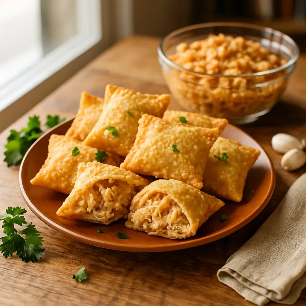 Γέμιση για πιτάκια με και τυρί κρέμα (Recheio de pastel de frango com catupiry)