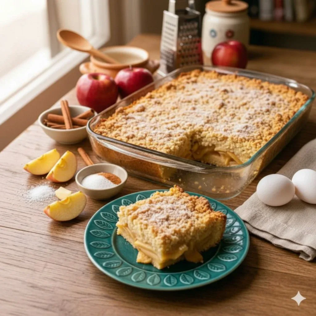 Torta de maçã crocante fácil e caseira