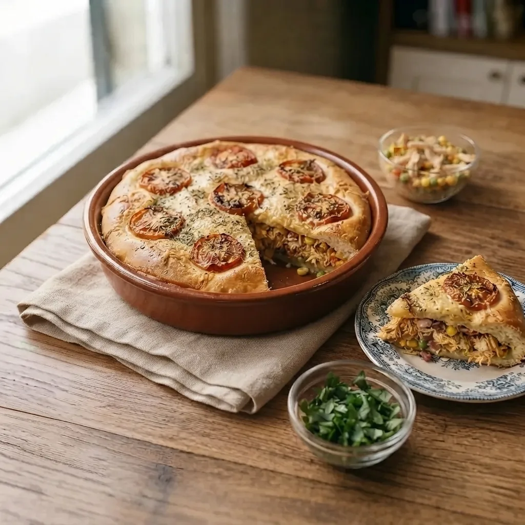 Let the pie cool slightly for a few minutes before slicing to ensure it is well-structured for serving.